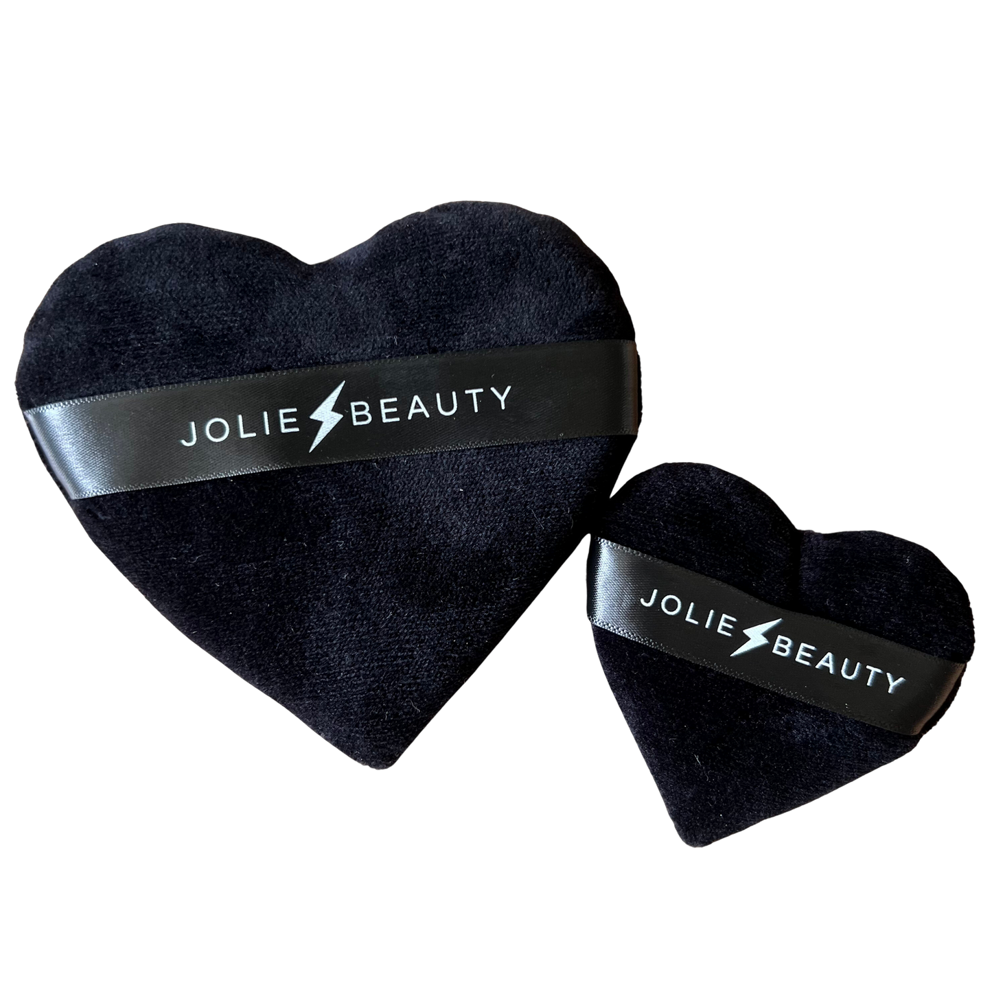 Jolie Beauty Black Heart Blending & Powder Puff Duo (2 Pack)