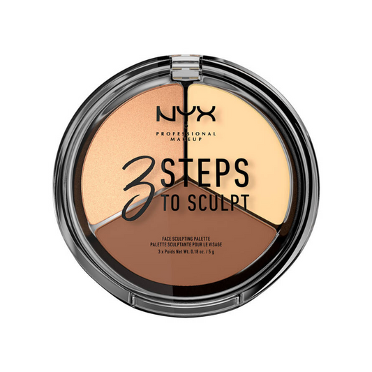 NYX Professional Makeup 3 Steps To Sculpt Face Palette - Light