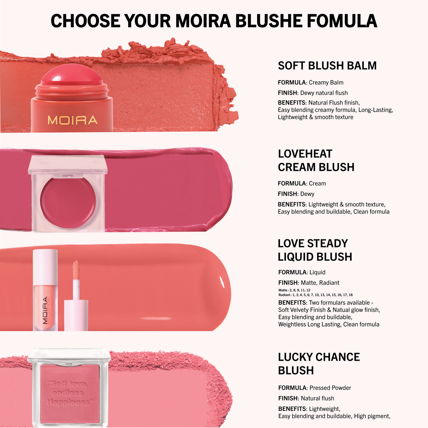 Moira Beauty Soft Blush Balm (003, Dreamer)