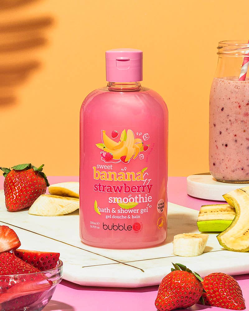 Bubble T Banana & Strawberry Smoothie Body Wash (500ml)