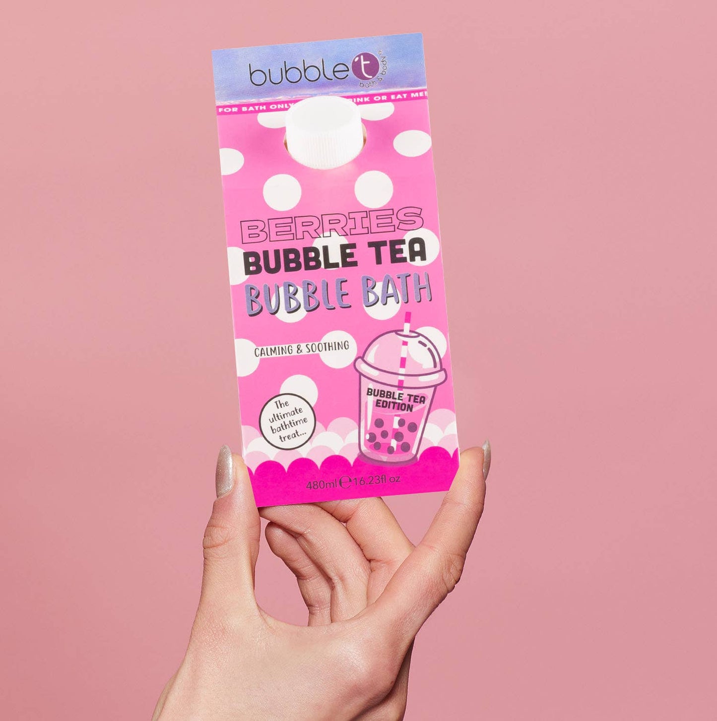 Bubble T Raspberry Bubble Bath (480ml)