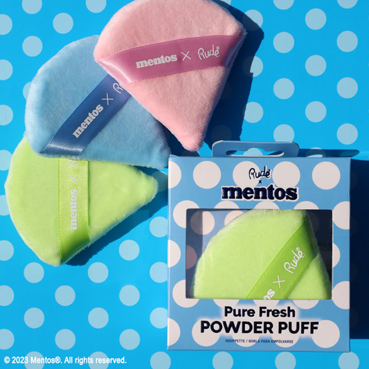 Rude Cosmetics X Mentos Pure Fresh Powder Puff Trio