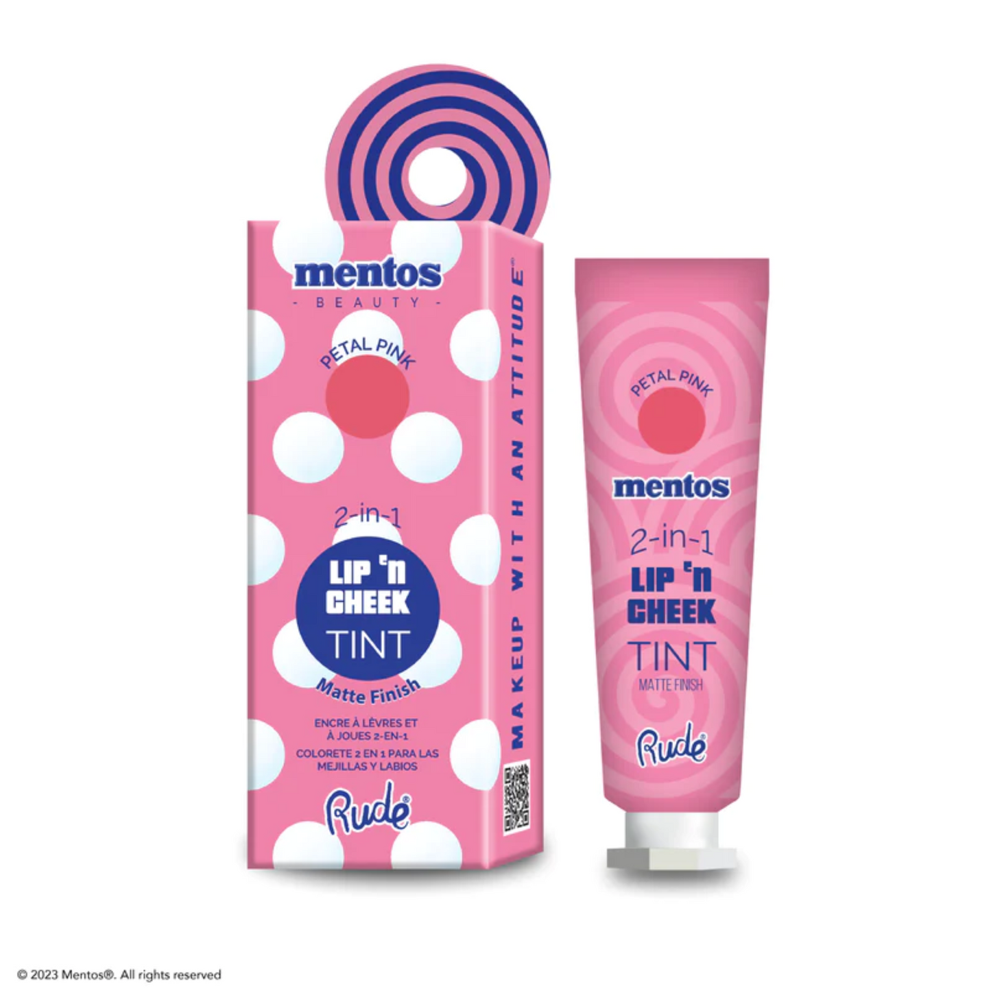 Rude Cosmetics X Mentos 2-in-1 Lip'n Cheek Tint - Petal Pink
